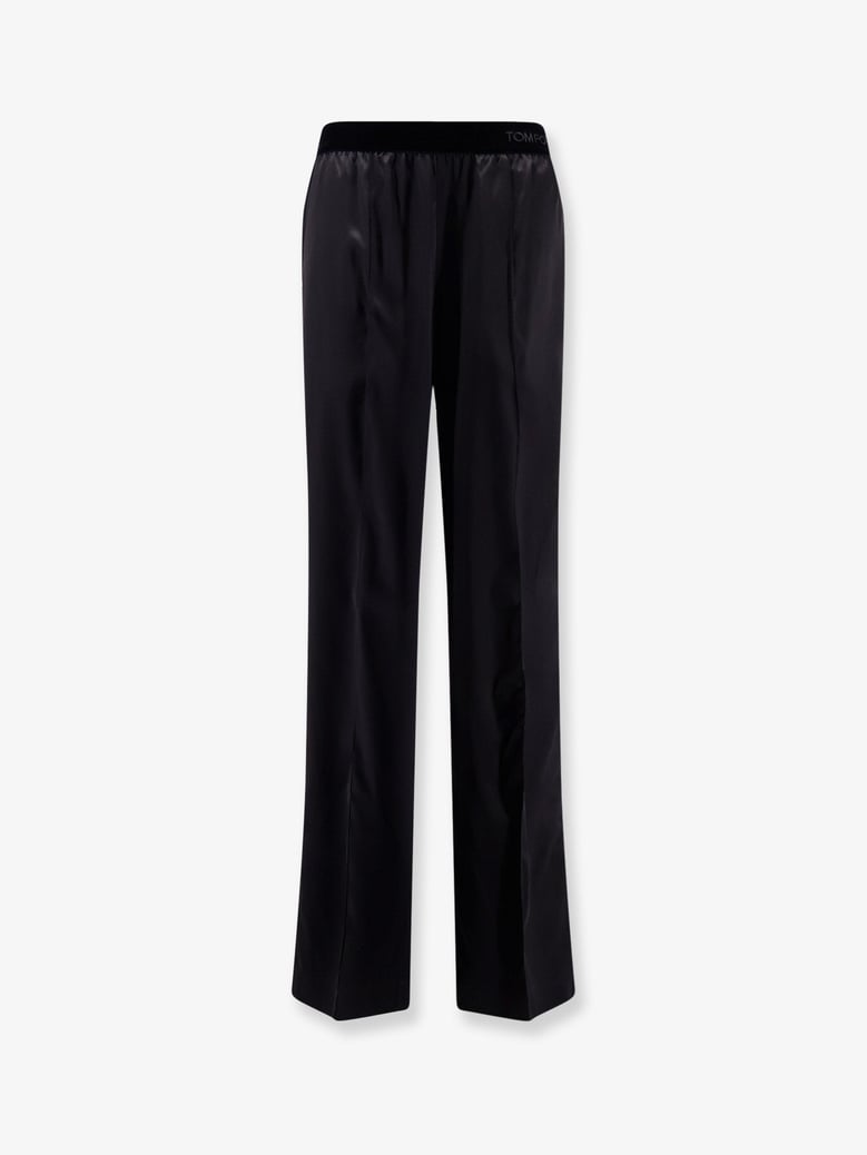 stretch satin trousers by Selfnex