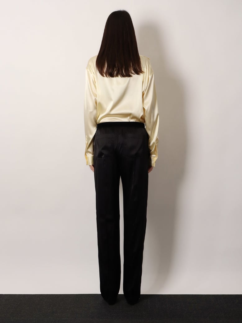 stretch satin trousers by Selfnex