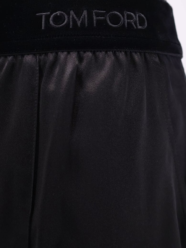 stretch satin trousers by Selfnex