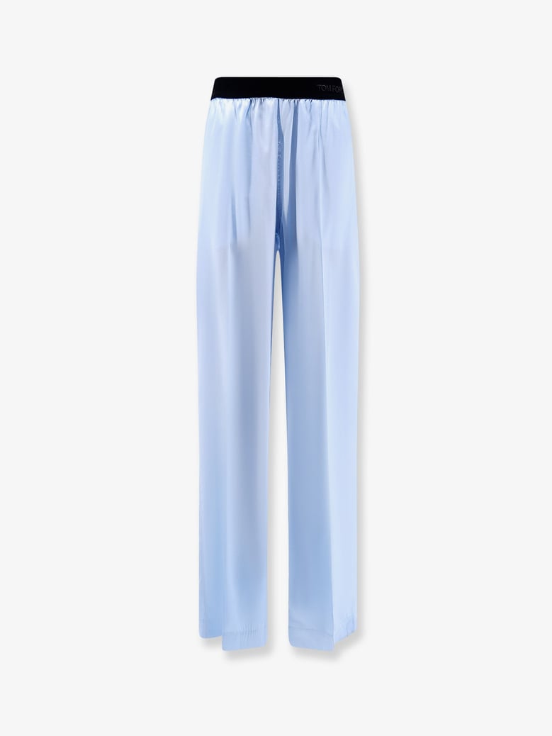 stretch satin trousers by Selfnex