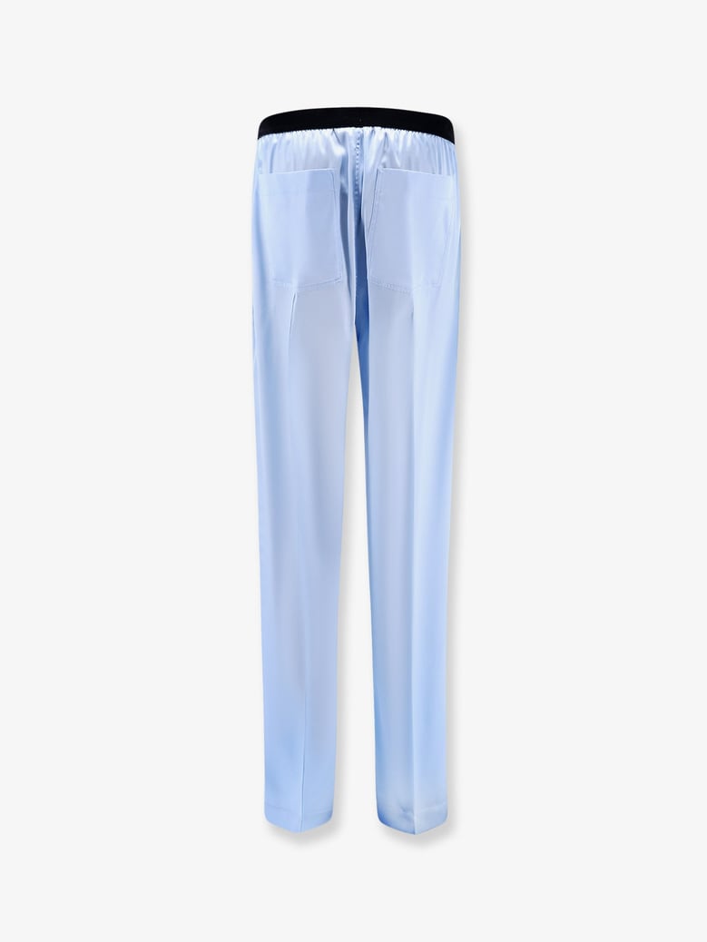 stretch satin trousers by Selfnex