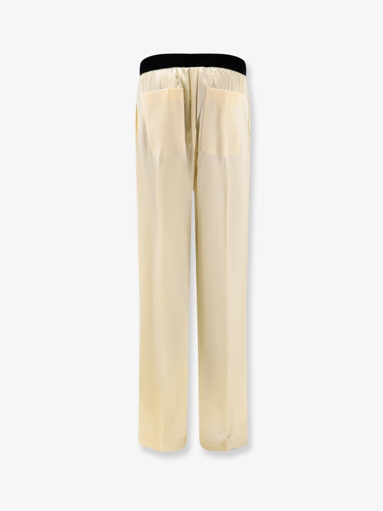 stretch satin trousers by Selfnex