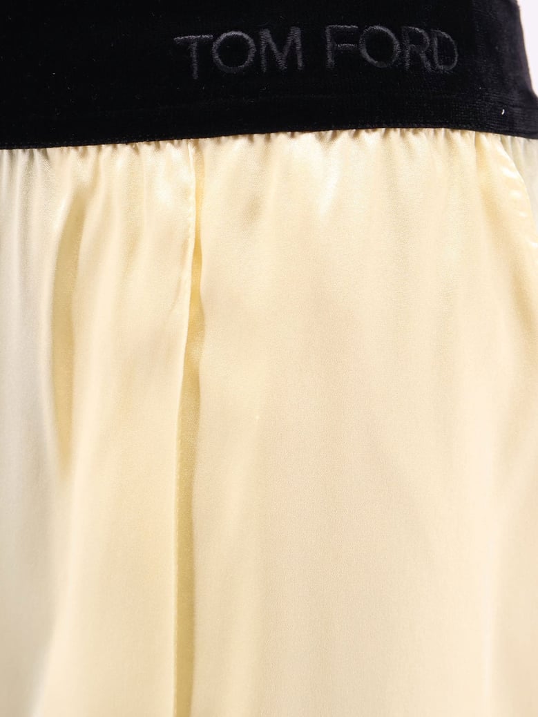 stretch satin trousers by Selfnex
