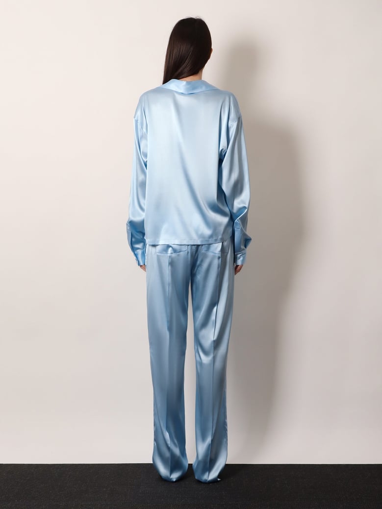 stretch satin shirt by Selfnex