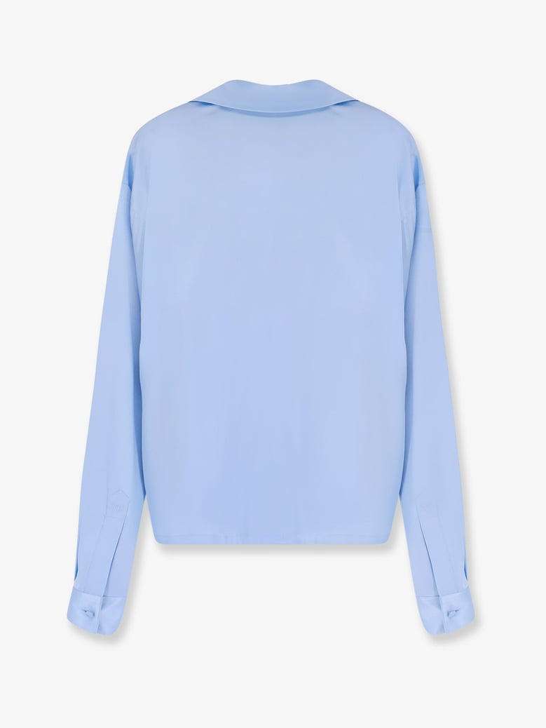 stretch satin shirt by Selfnex