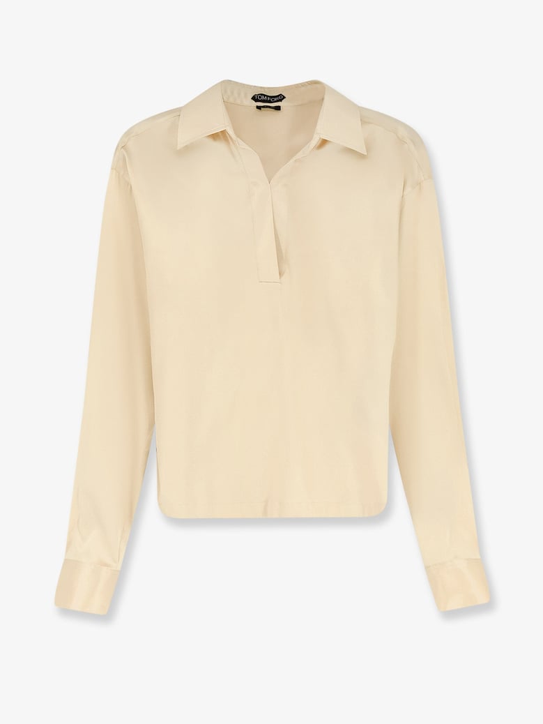 stretch satin shirt by Selfnex