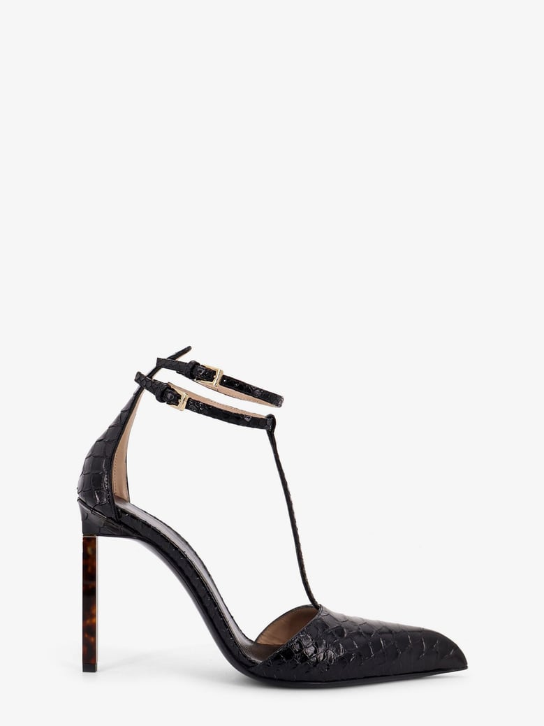 python-effect leather pumps by Selfnex