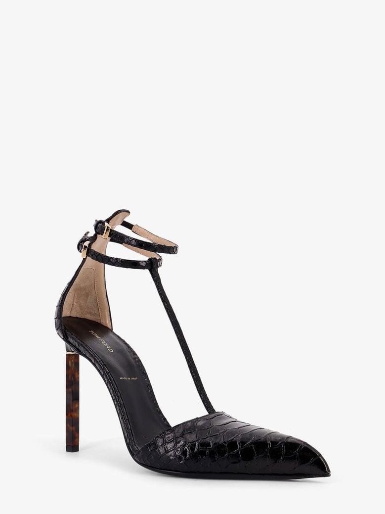 python-effect leather pumps by Selfnex