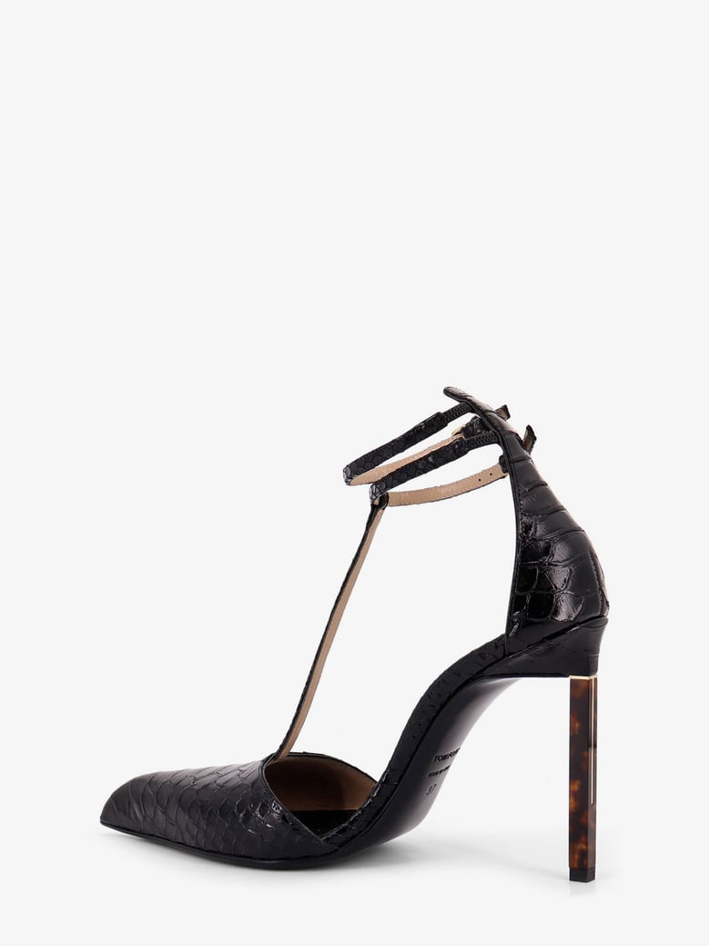 python-effect leather pumps by Selfnex
