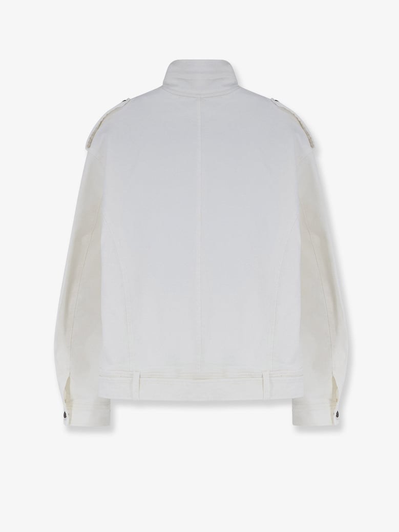oversized denim jacket white by Selfnex