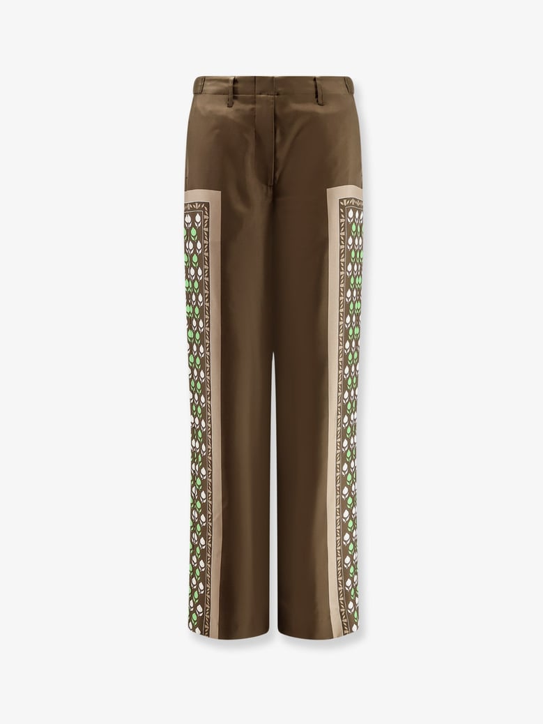 silk trousers green by Selfnex