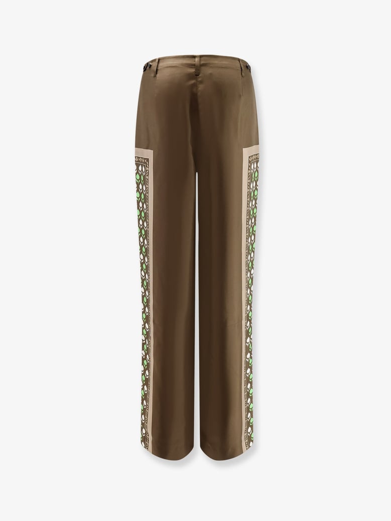 silk trousers green by Selfnex