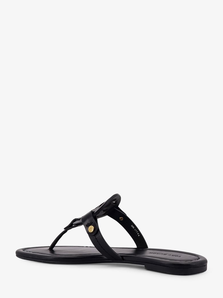leather thong sandals with logo monogram by Selfnex