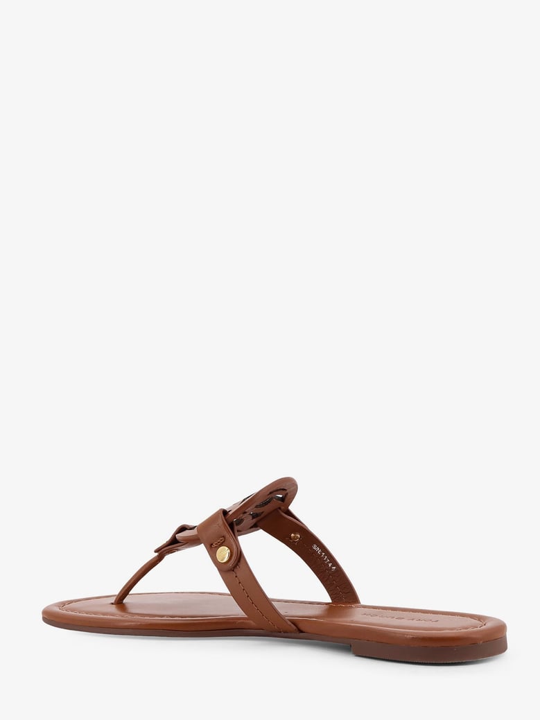 leather thong sandals with monogram by Selfnex