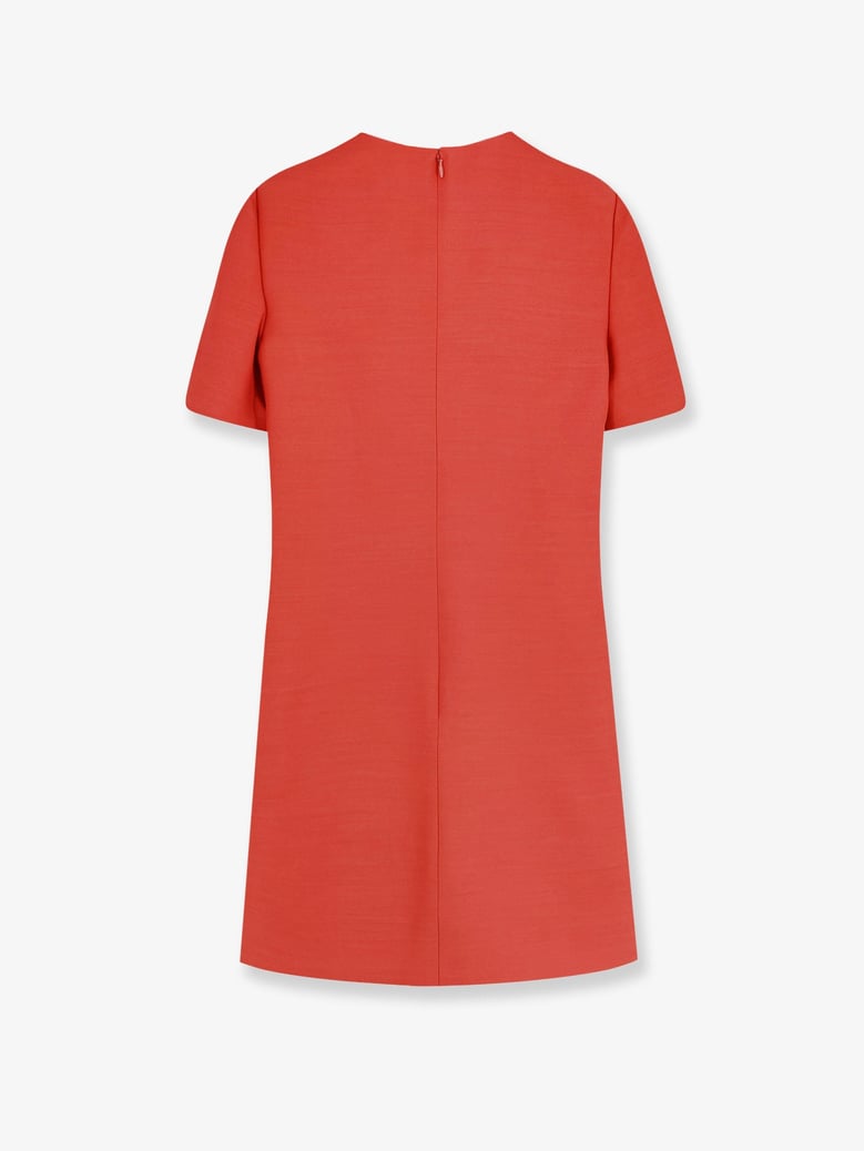 short dress red wool-silk by Selfnex