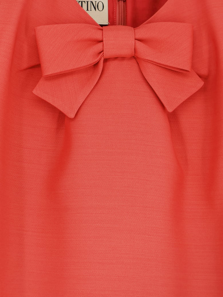 short dress red wool-silk by Selfnex