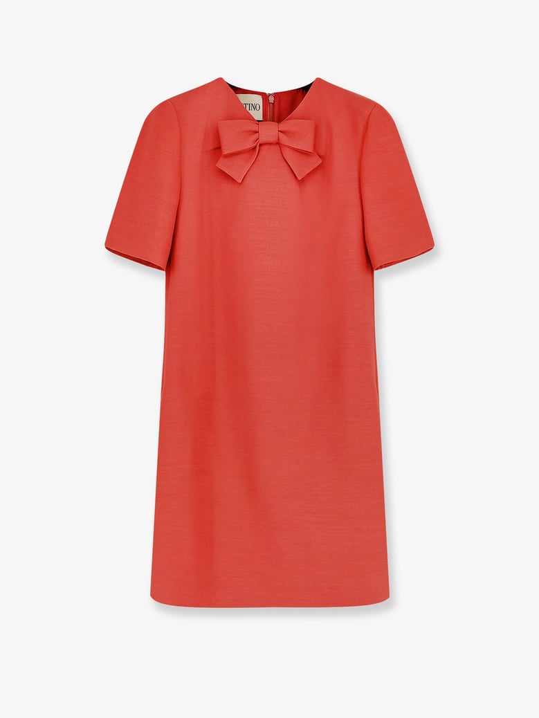 short dress red wool-silk by Selfnex
