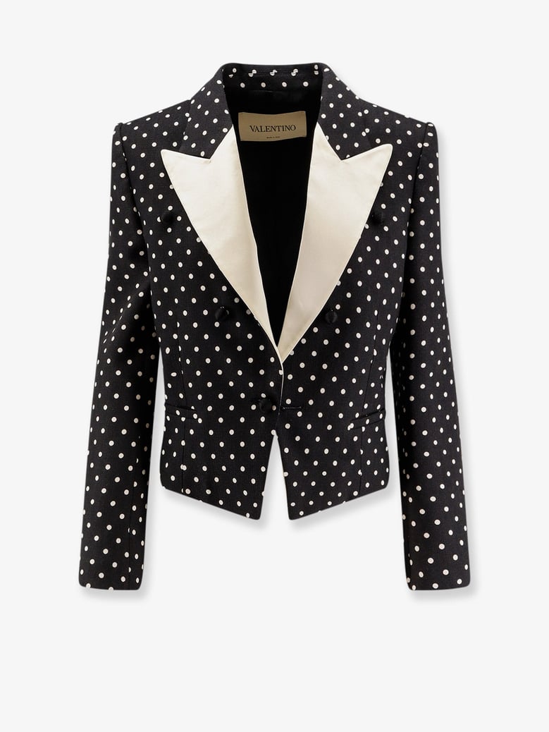 polka-dots viscose blazer by Selfnex