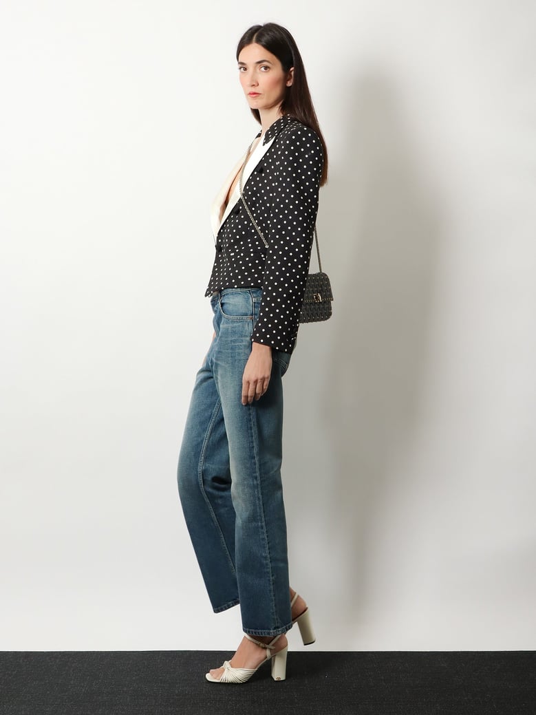 polka-dots viscose blazer by Selfnex
