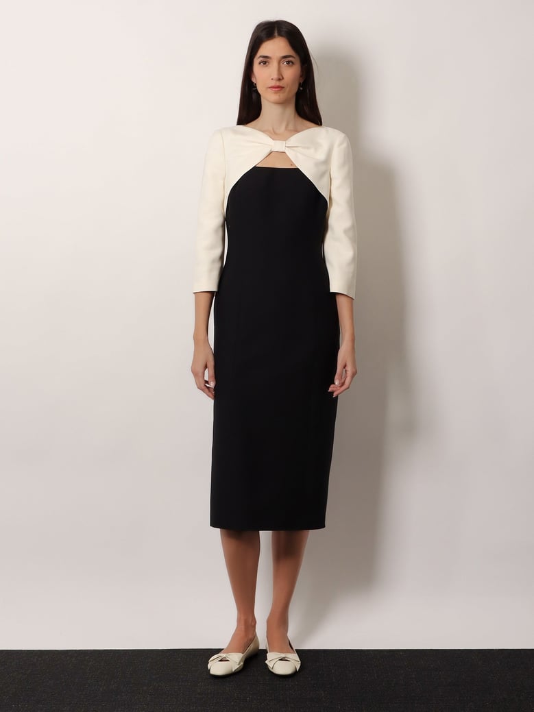 midi dress crepe black by Selfnex