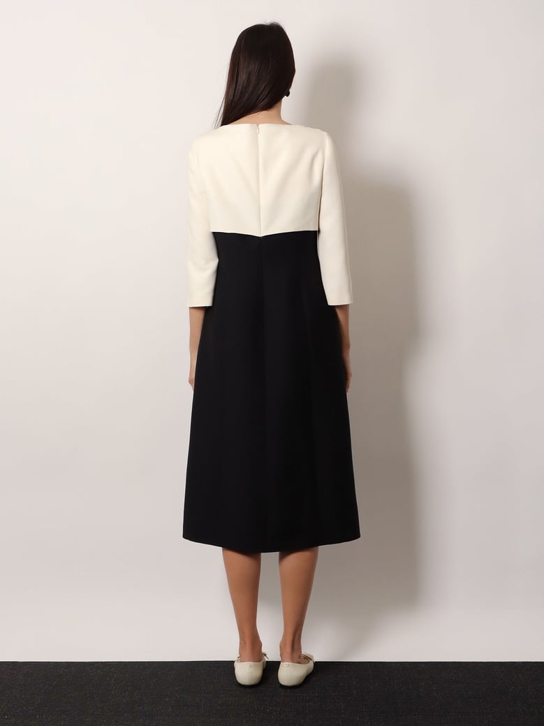midi dress crepe black by Selfnex