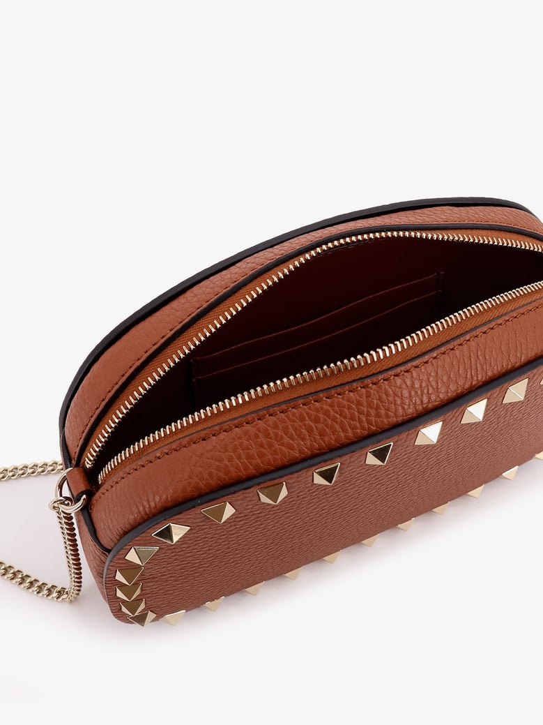 rockstud leather shoulder bag by Selfnex