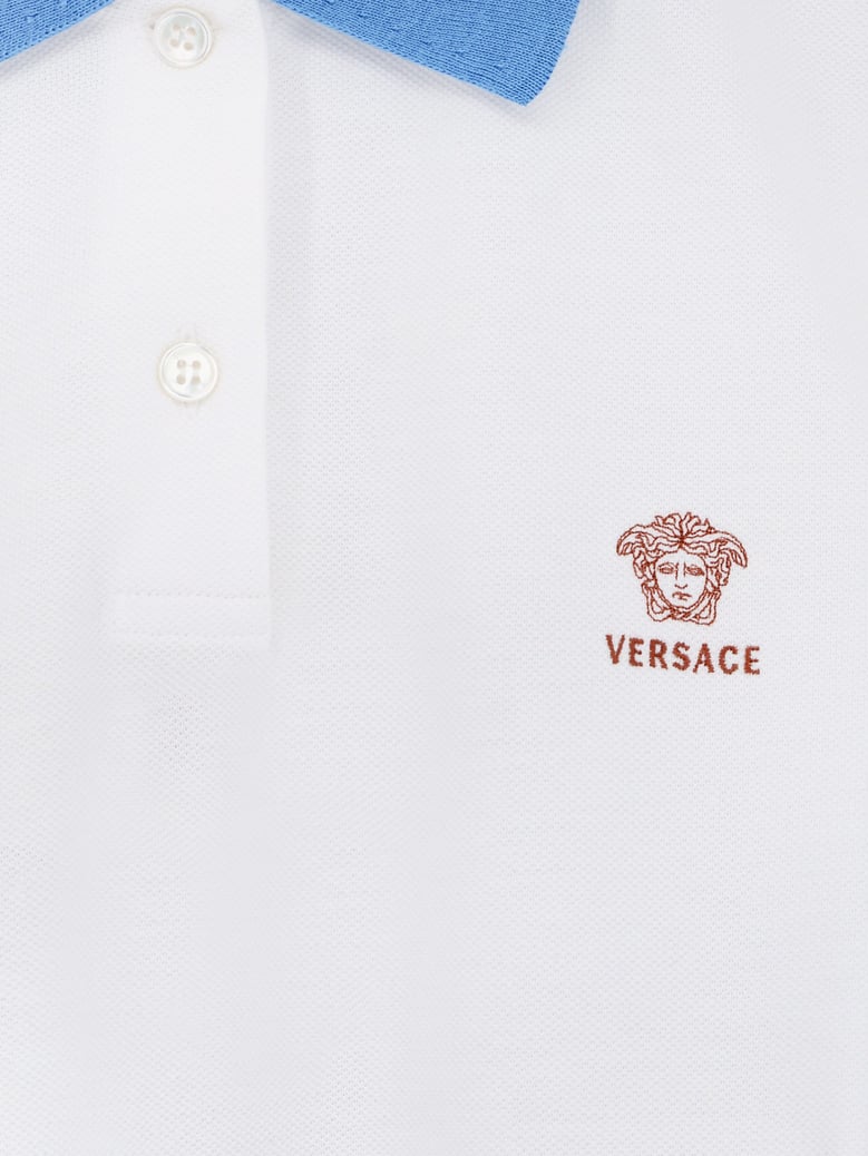 polo shirt medusa embroidery white by Selfnex