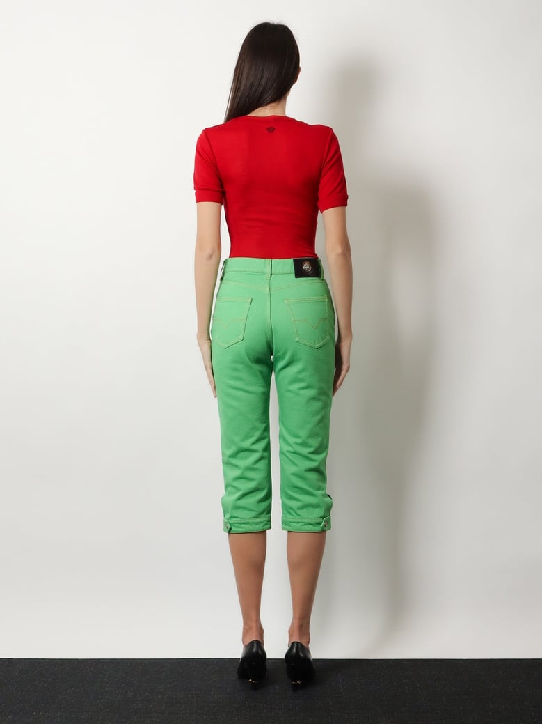 t-shirt ribbed virgin wool red by Selfnex