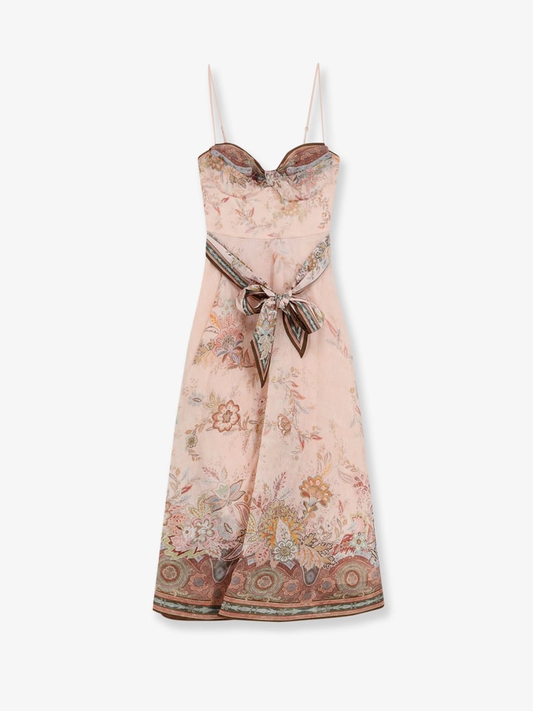 dress alchemy silk-linen pink by Selfnex