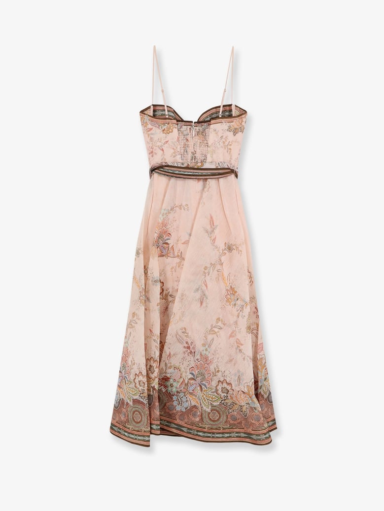 dress alchemy silk-linen pink by Selfnex