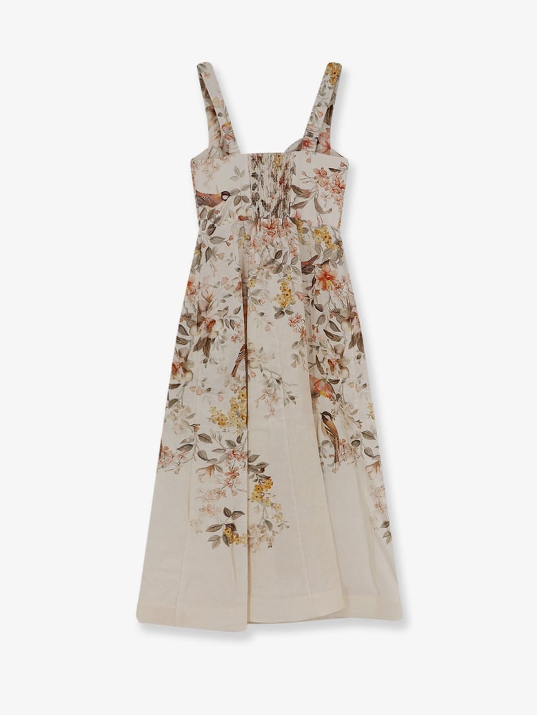 dress luna linen midi beige by Selfnex