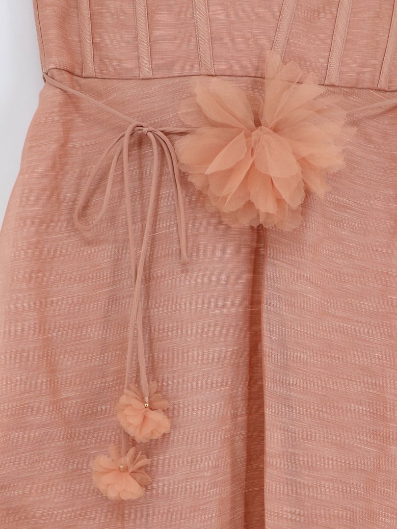 dress luna pink linen-silk by Selfnex