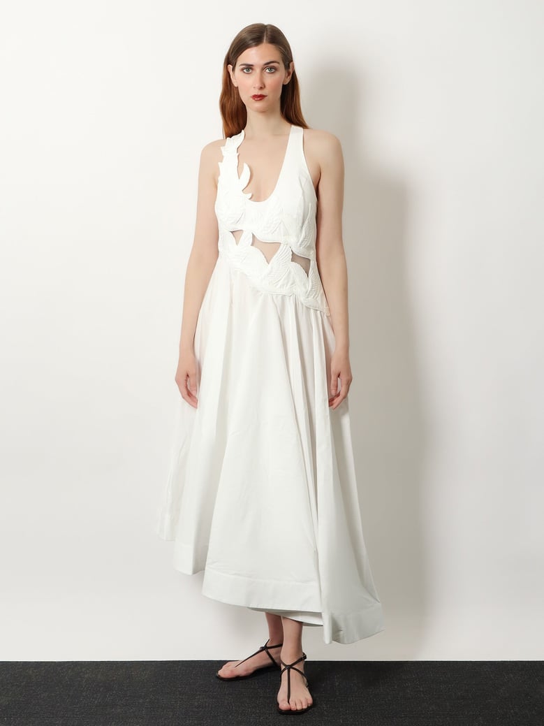dress luna applique white by Selfnex