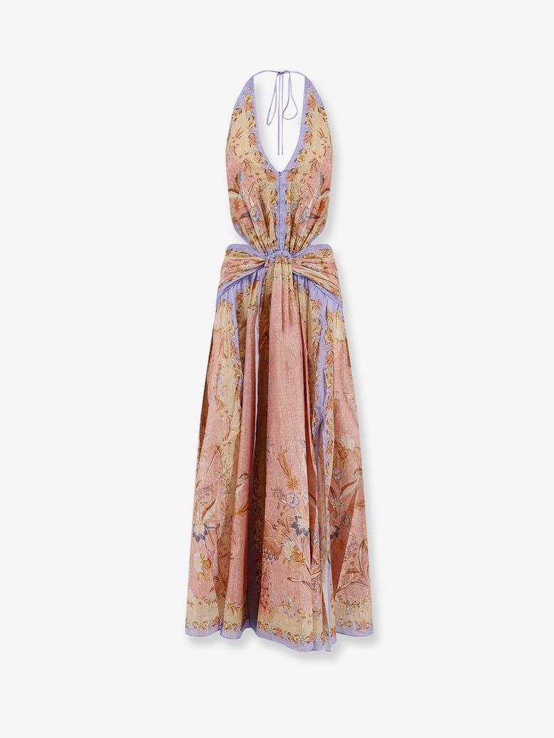 long dress indra pink cotton-silk by Selfnex