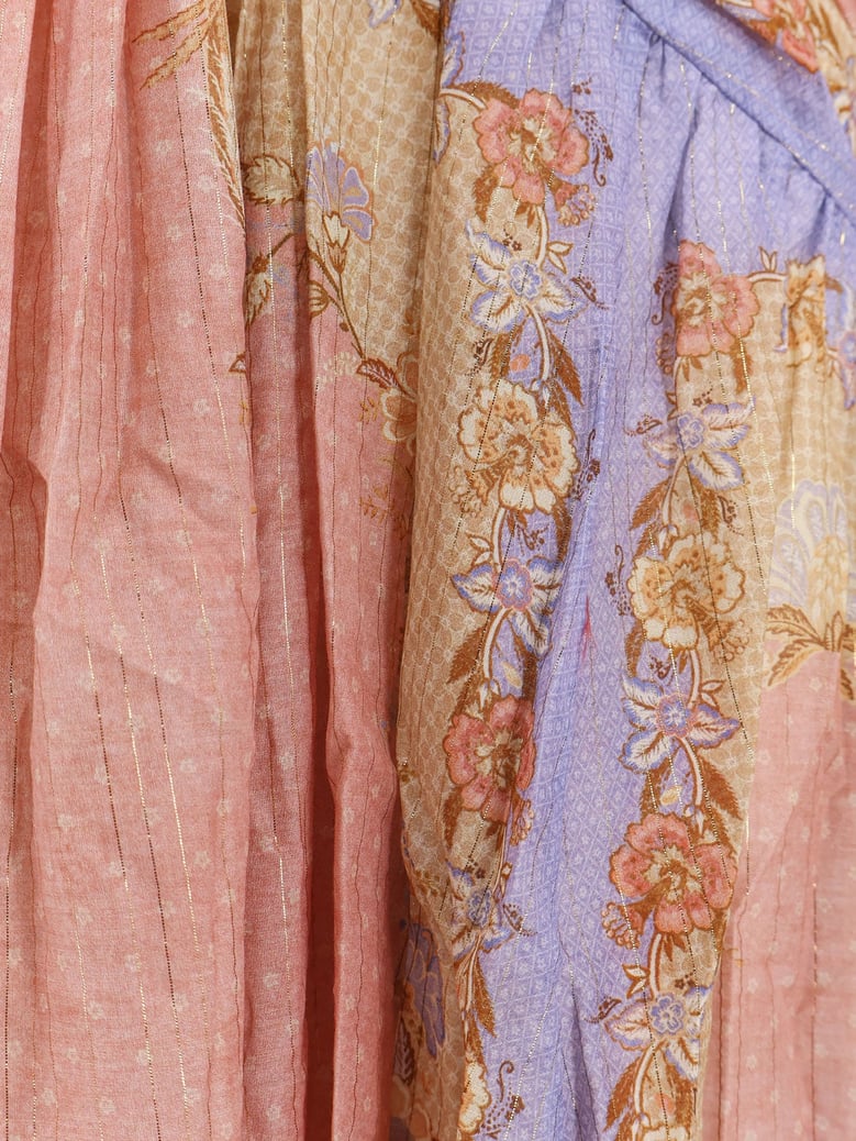 long dress indra pink cotton-silk by Selfnex