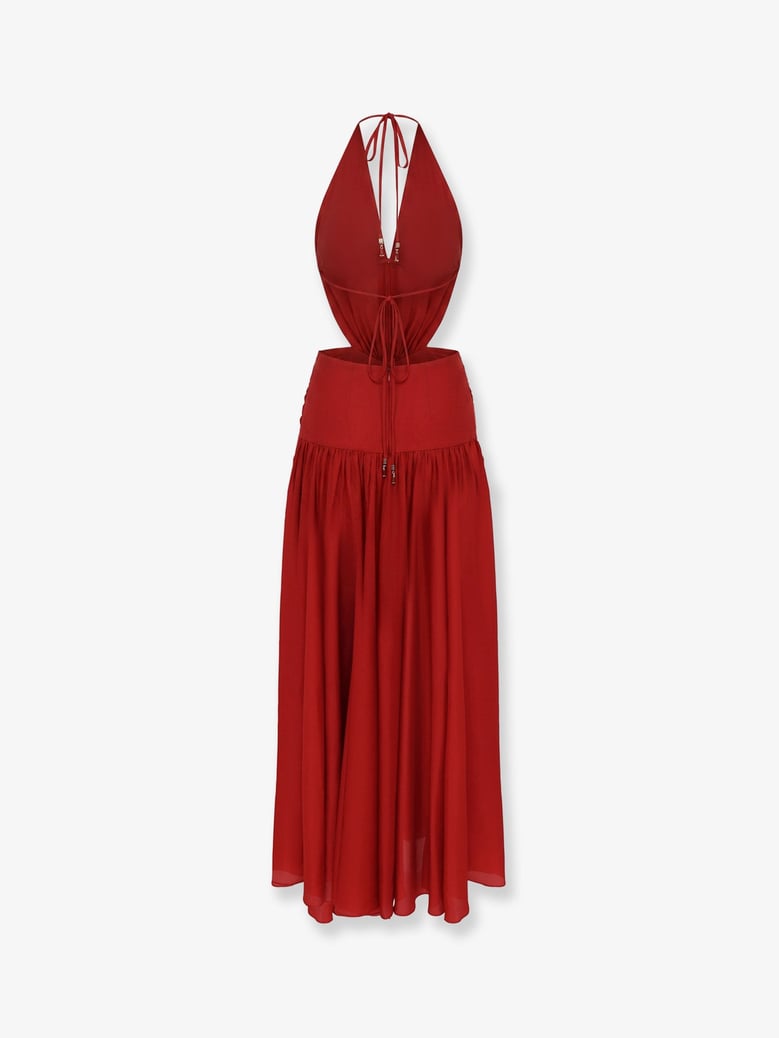 dress indra silk red by Selfnex