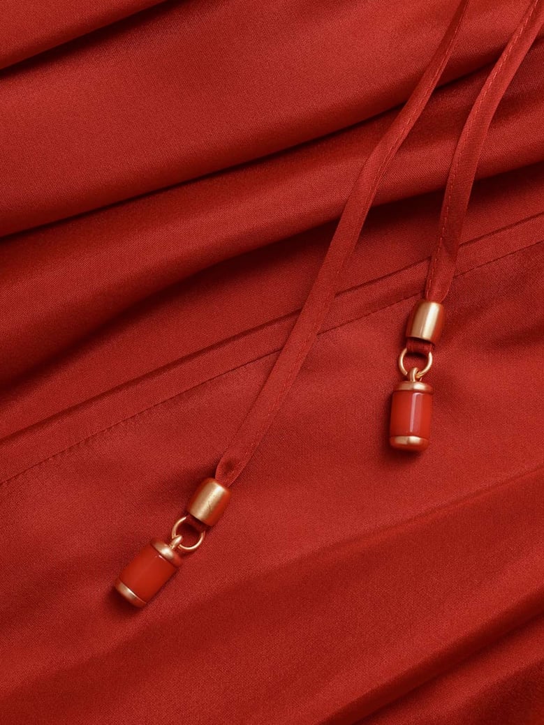 dress indra silk red by Selfnex