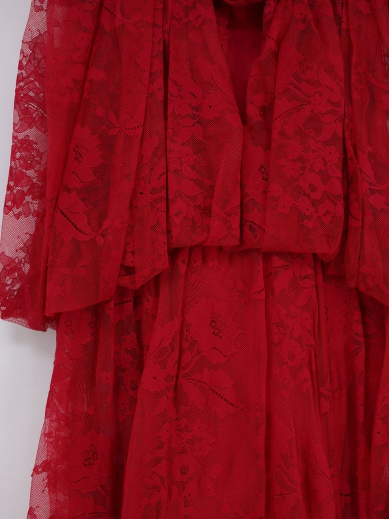 dress luna lace red by Selfnex
