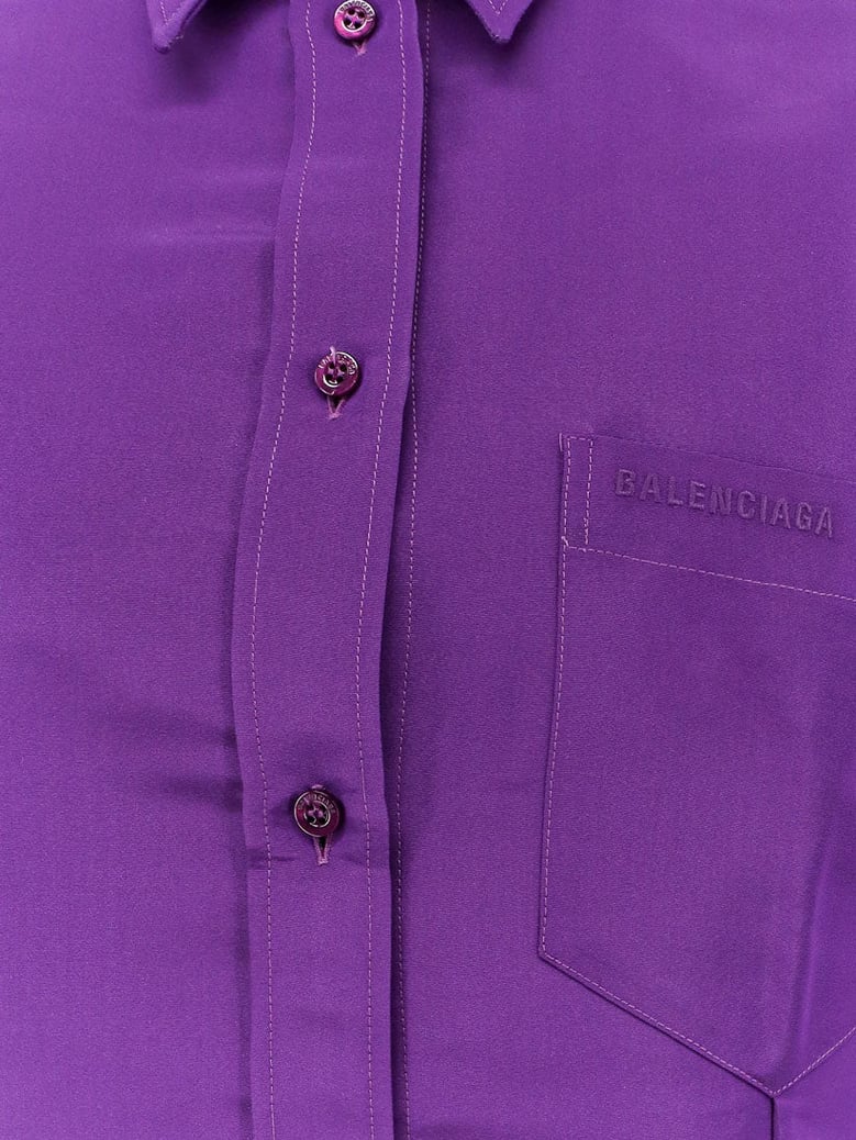 shirt silk shantung purple by Selfnex