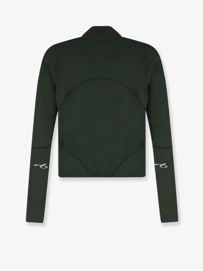 sweatshirt fitted zip-up green by Selfnex