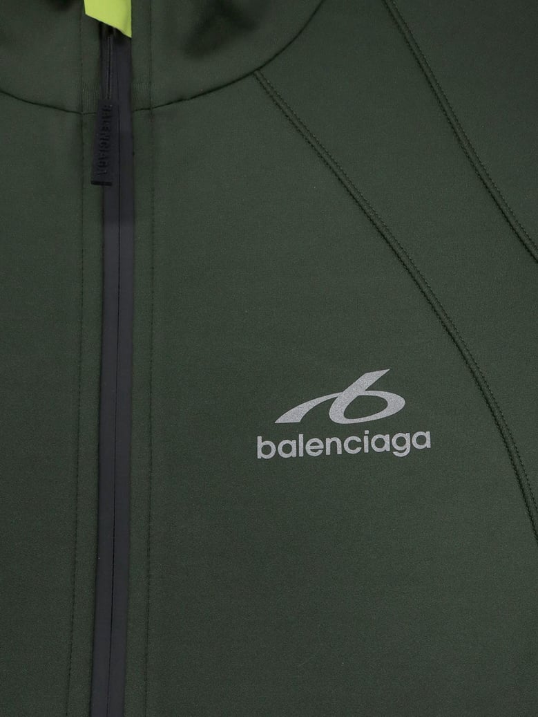 sweatshirt fitted zip-up green by Selfnex