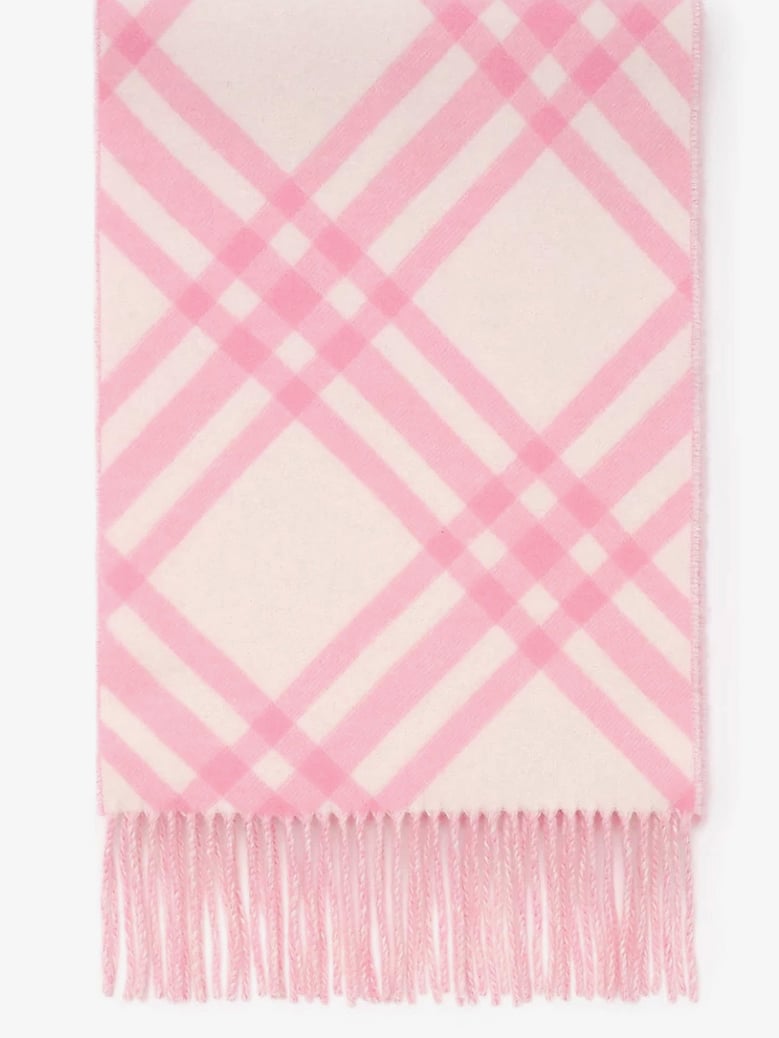 cashmere scarf tri bar pink by Selfnex