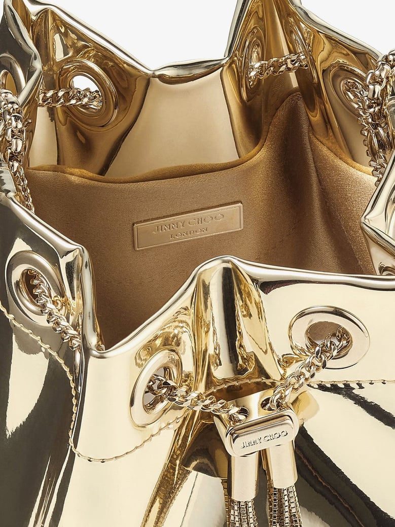 bucket bag bon bon metallic leather gold by Selfnex
