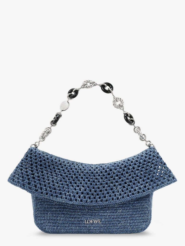 shoulder bag ola paula's ibiza blue raffia by Selfnex