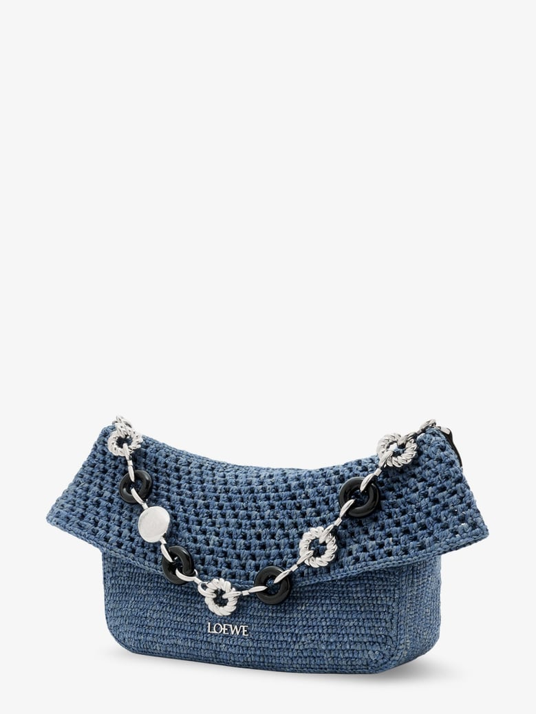 shoulder bag ola paula's ibiza blue raffia by Selfnex