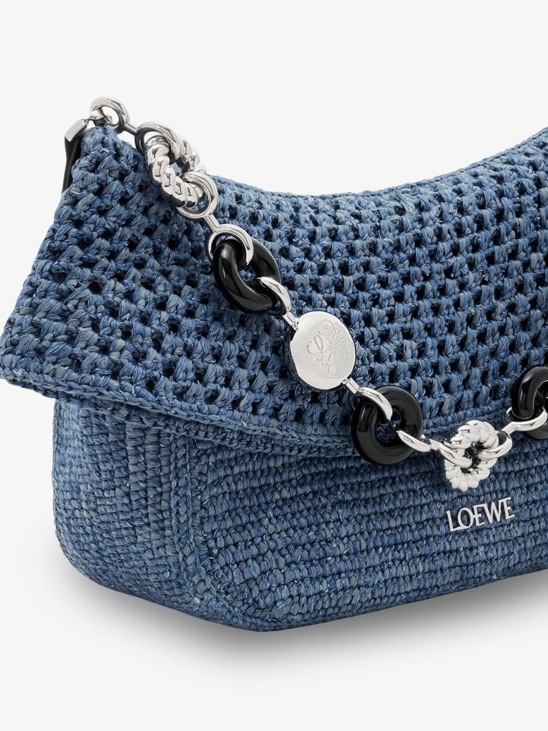 shoulder bag ola paula's ibiza blue raffia by Selfnex