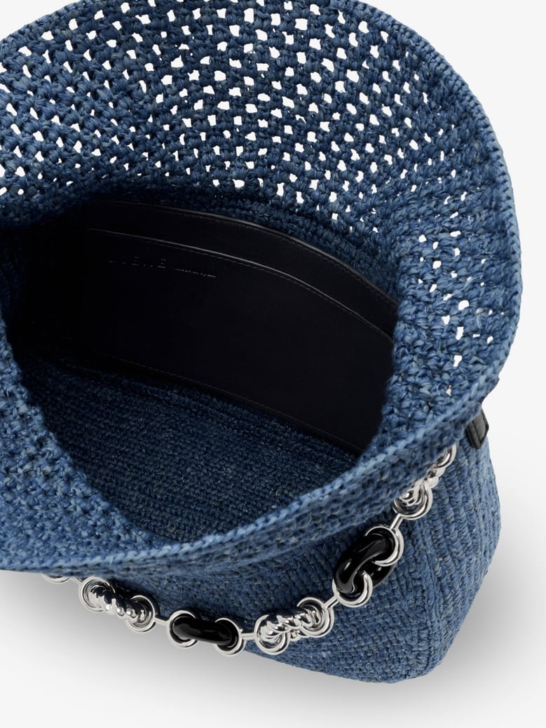 shoulder bag ola paula's ibiza blue raffia by Selfnex