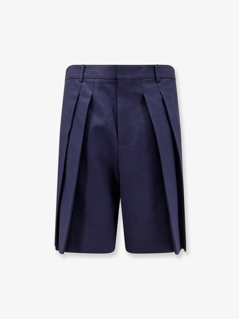 bermuda shorts paula's ibiza blue linen by Selfnex