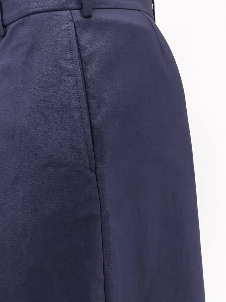 bermuda shorts paula's ibiza blue linen by Selfnex