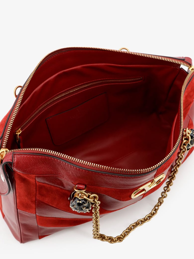 crossbody bag panthea red suede/leather by Selfnex